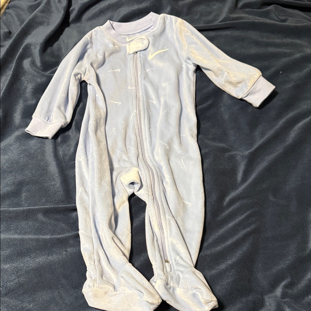 Nike Soft Blue Kids Footie One Piece